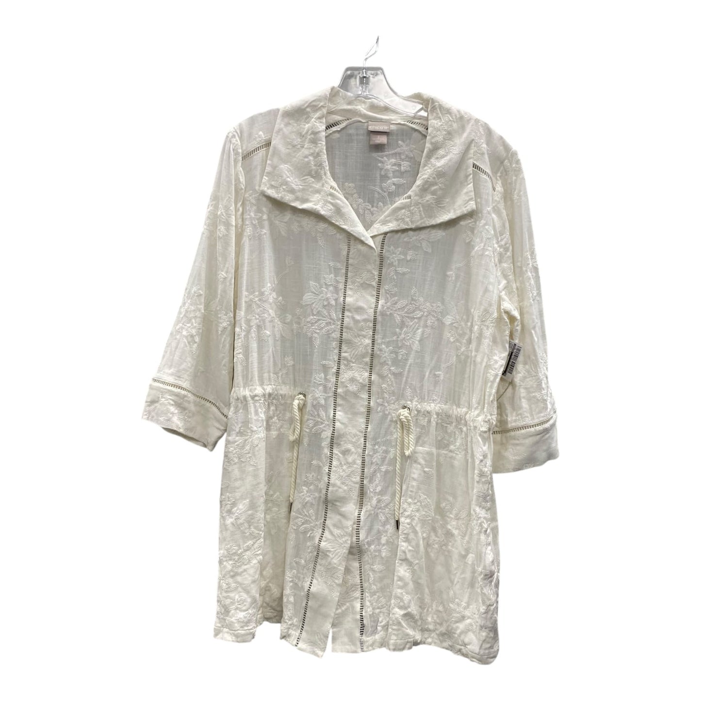 Jacket Other By Chicos In White, Size:Xl