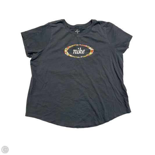 Top Short Sleeve By Nike In Black, Size: 1x