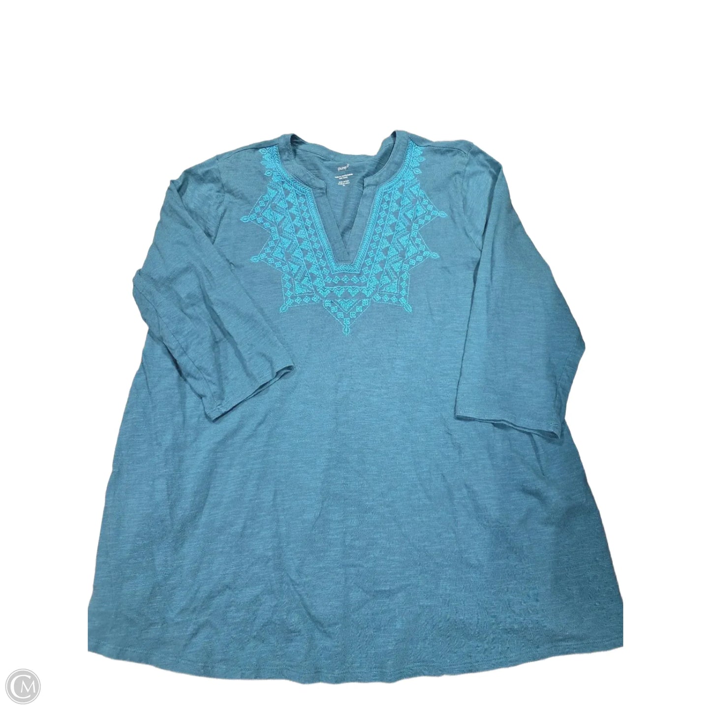 Top Long Sleeve By Pure Jill In Green, Size: Xl