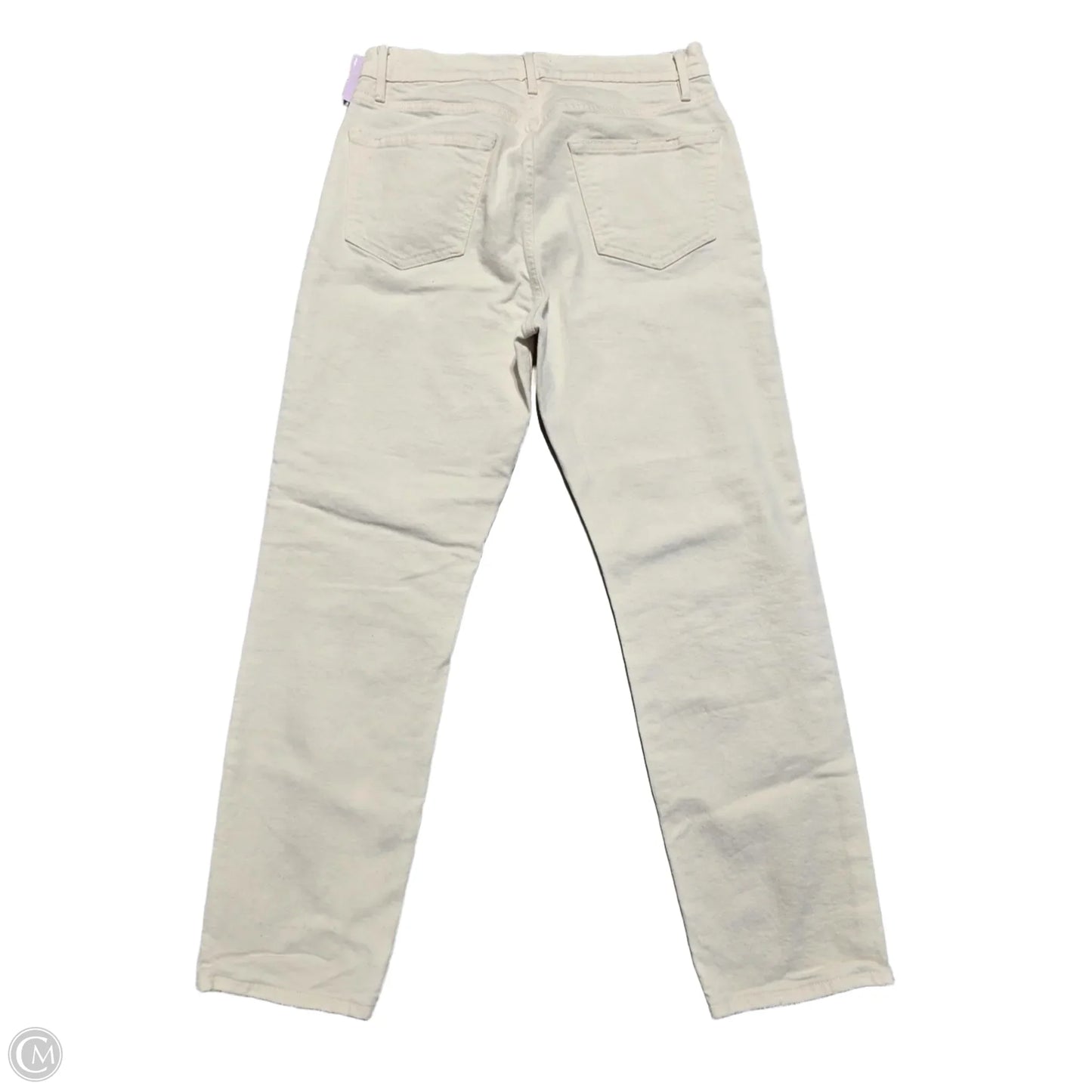 Jeans Straight By Frame In Cream, Size: 8