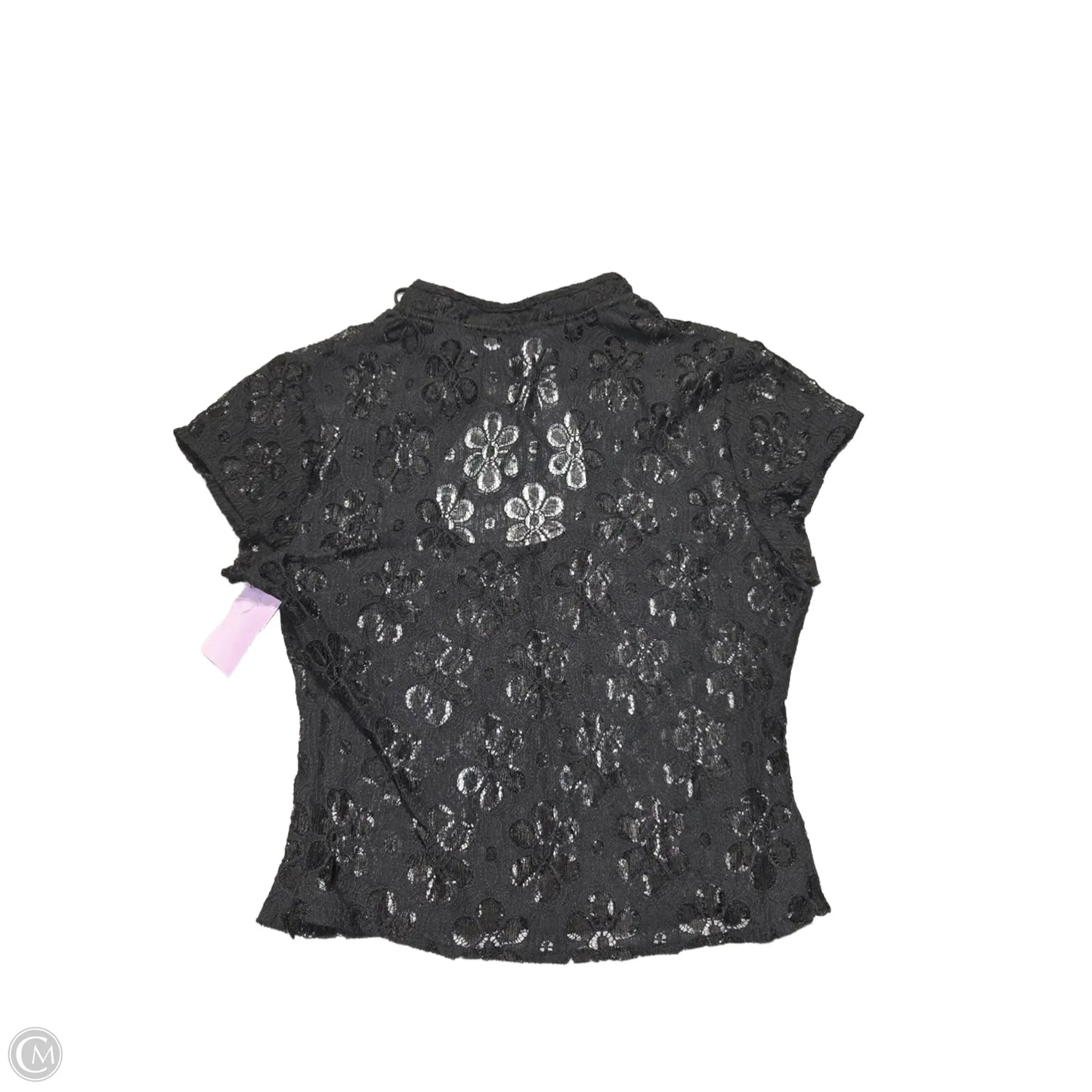 Top Short Sleeve By Cme In Black, Size: S