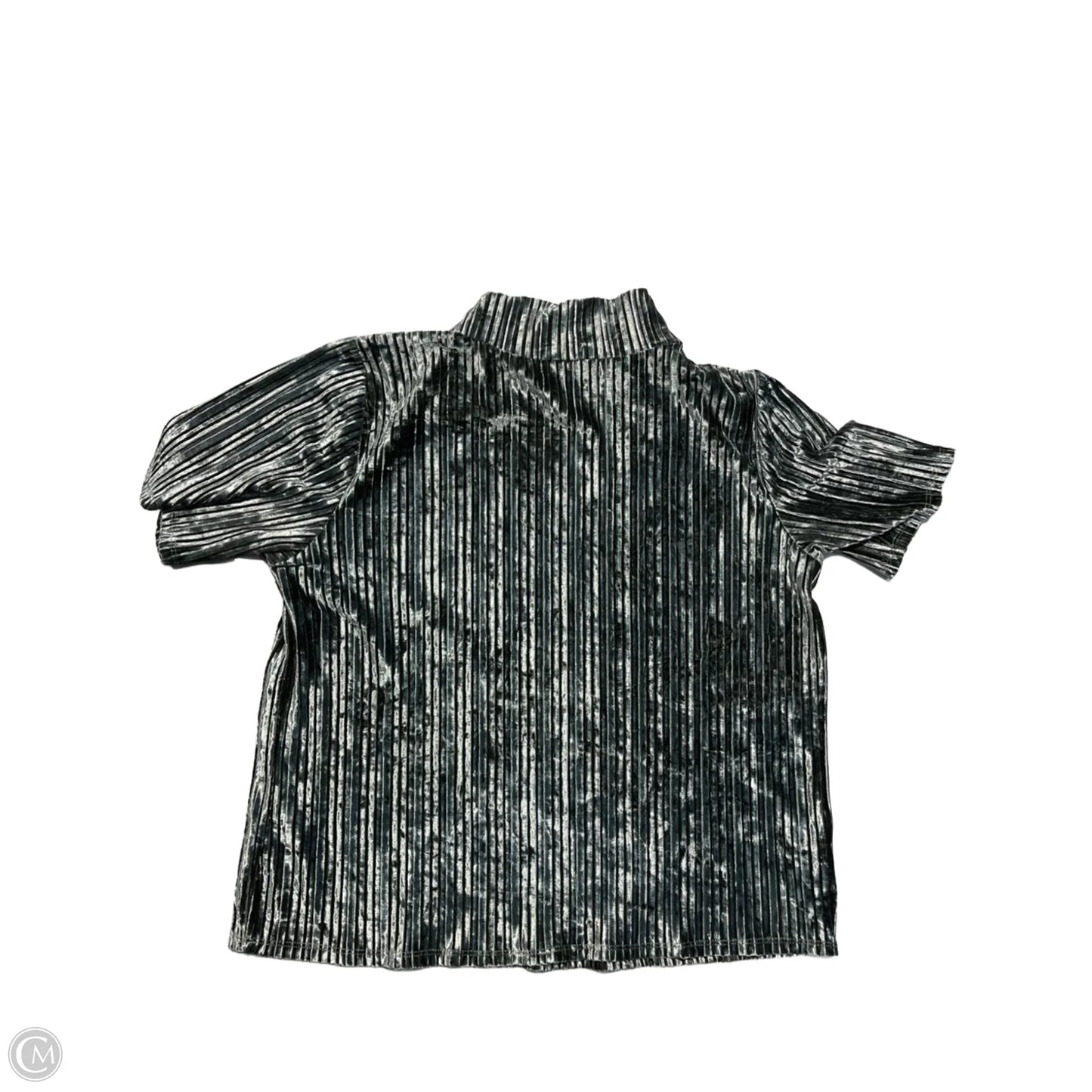 Top Short Sleeve By Loft In Silver, Size: M