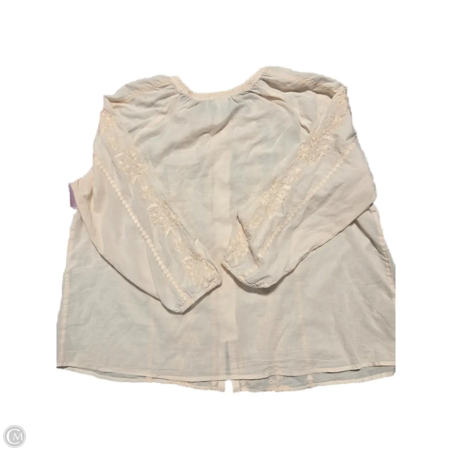 Top Long Sleeve By J. Jill In Peach, Size: 2x