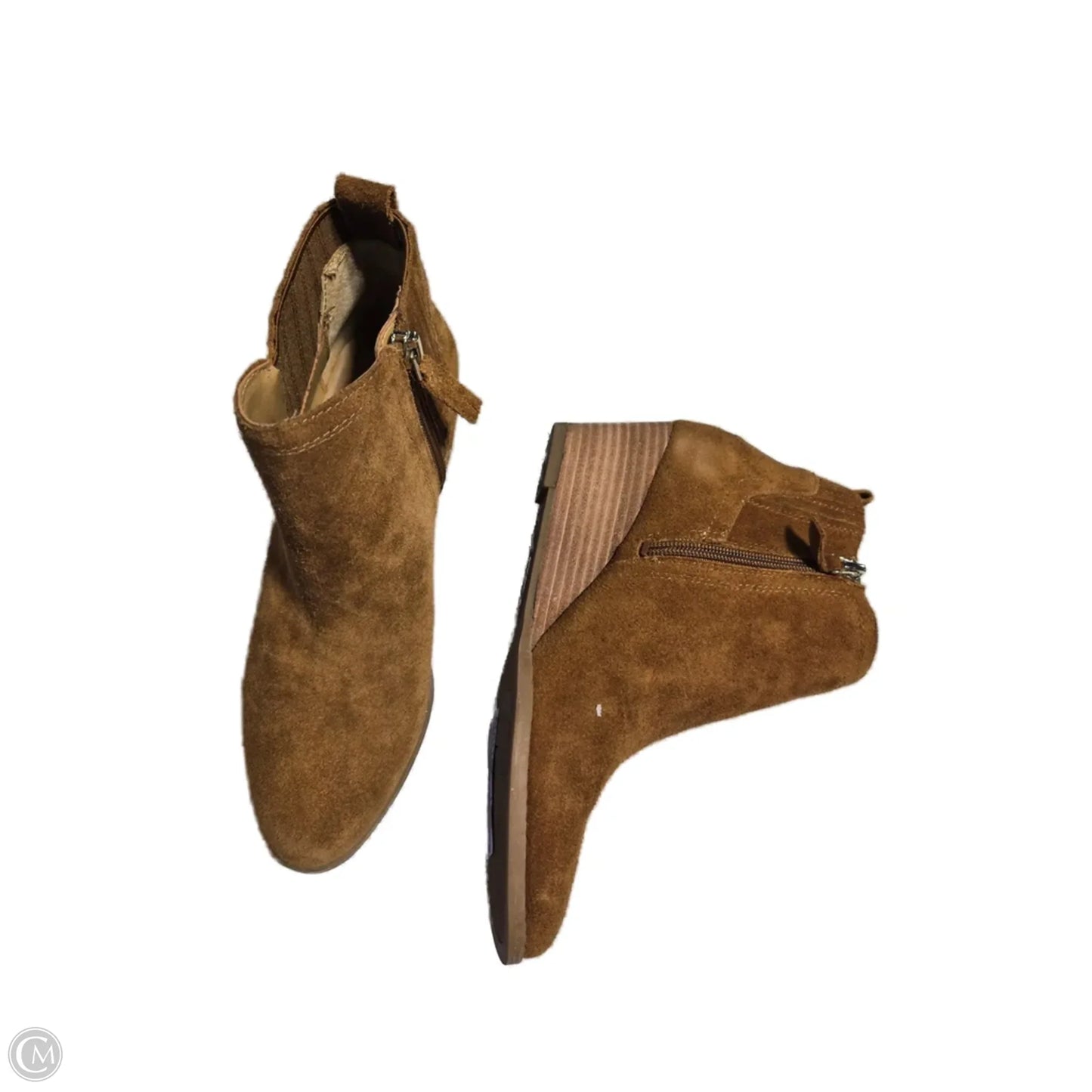 Boots Ankle Heels By Franco Sarto In Tan, Size: 7.5