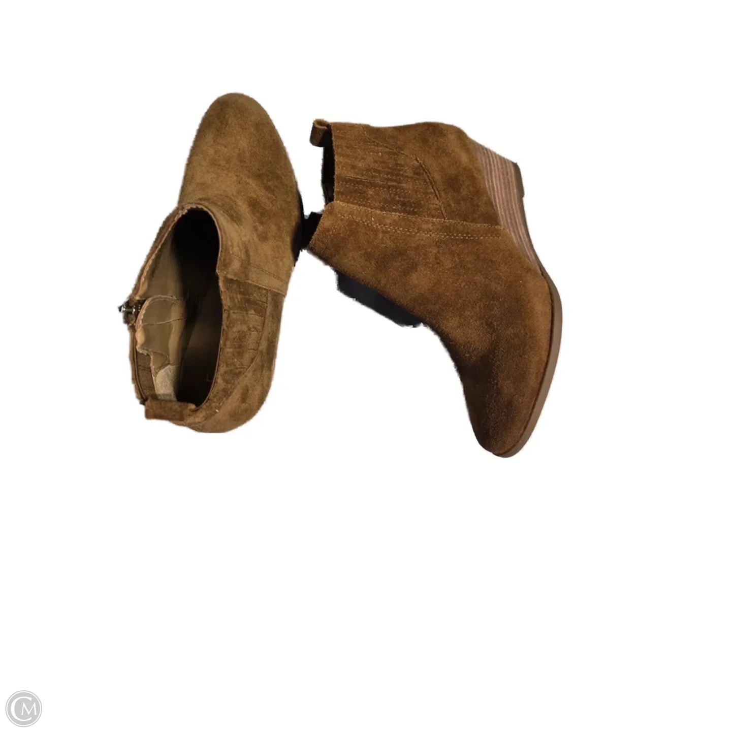 Boots Ankle Heels By Franco Sarto In Tan, Size: 7.5