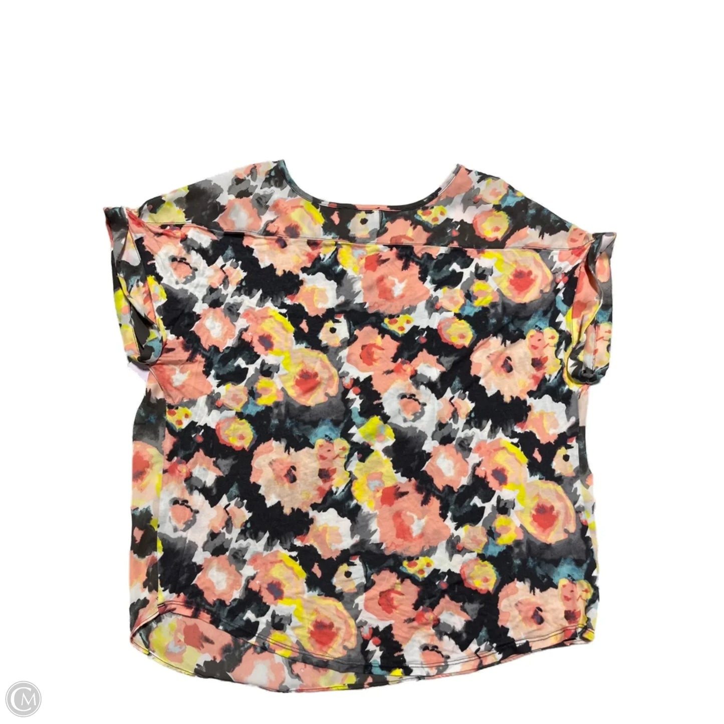 Top Short Sleeve By Loft In Peach, Size: Xl