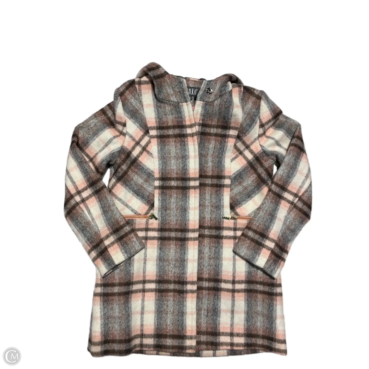 Coat Peacoat By Cmc In Plaid Pattern, Size: S