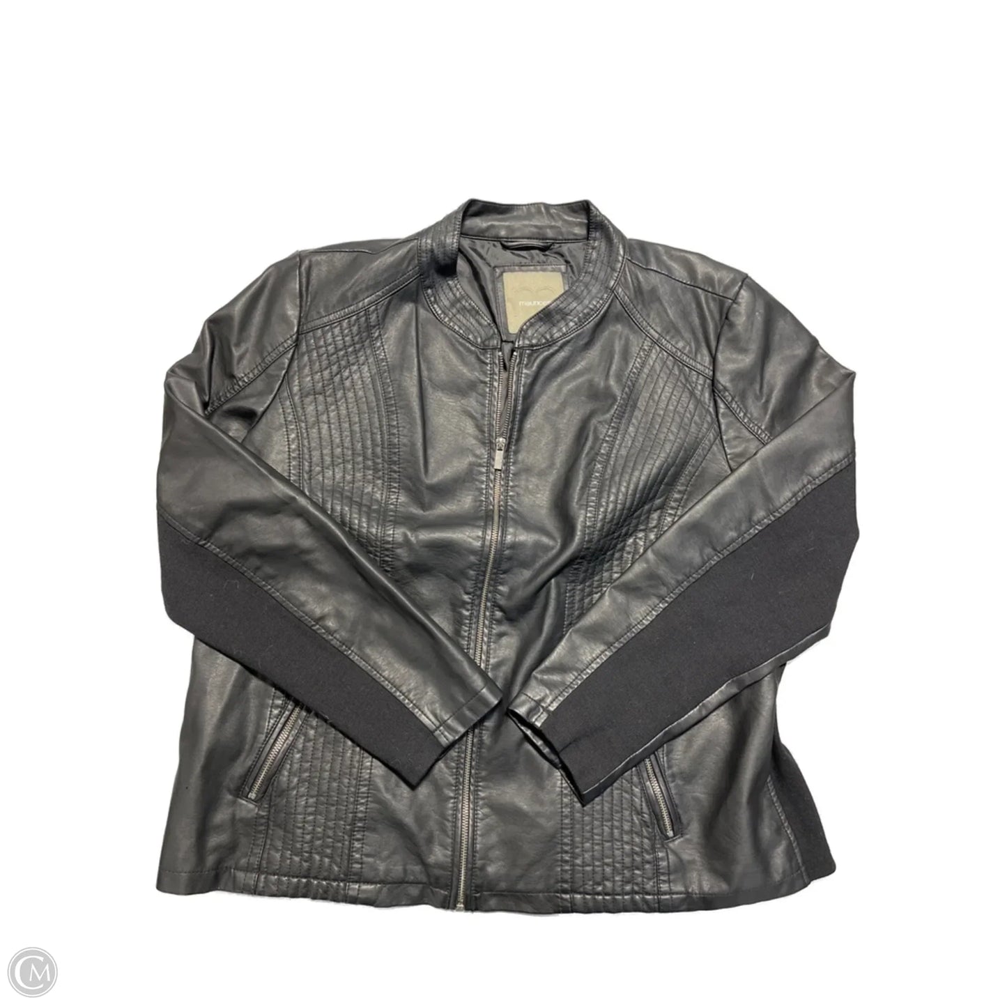 Jacket Leather By Maurices In Black, Size: 2x