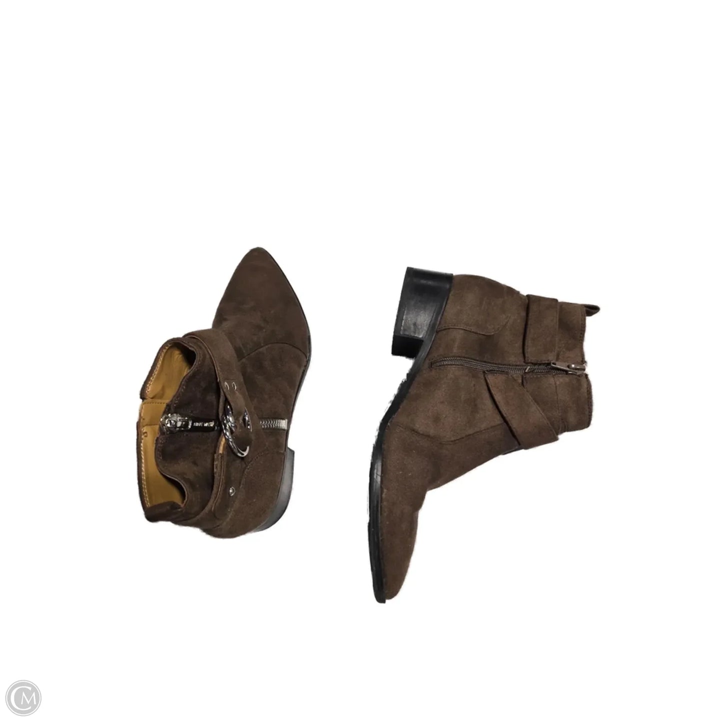 Boots Ankle Flats By Nine West In Brown, Size: 9