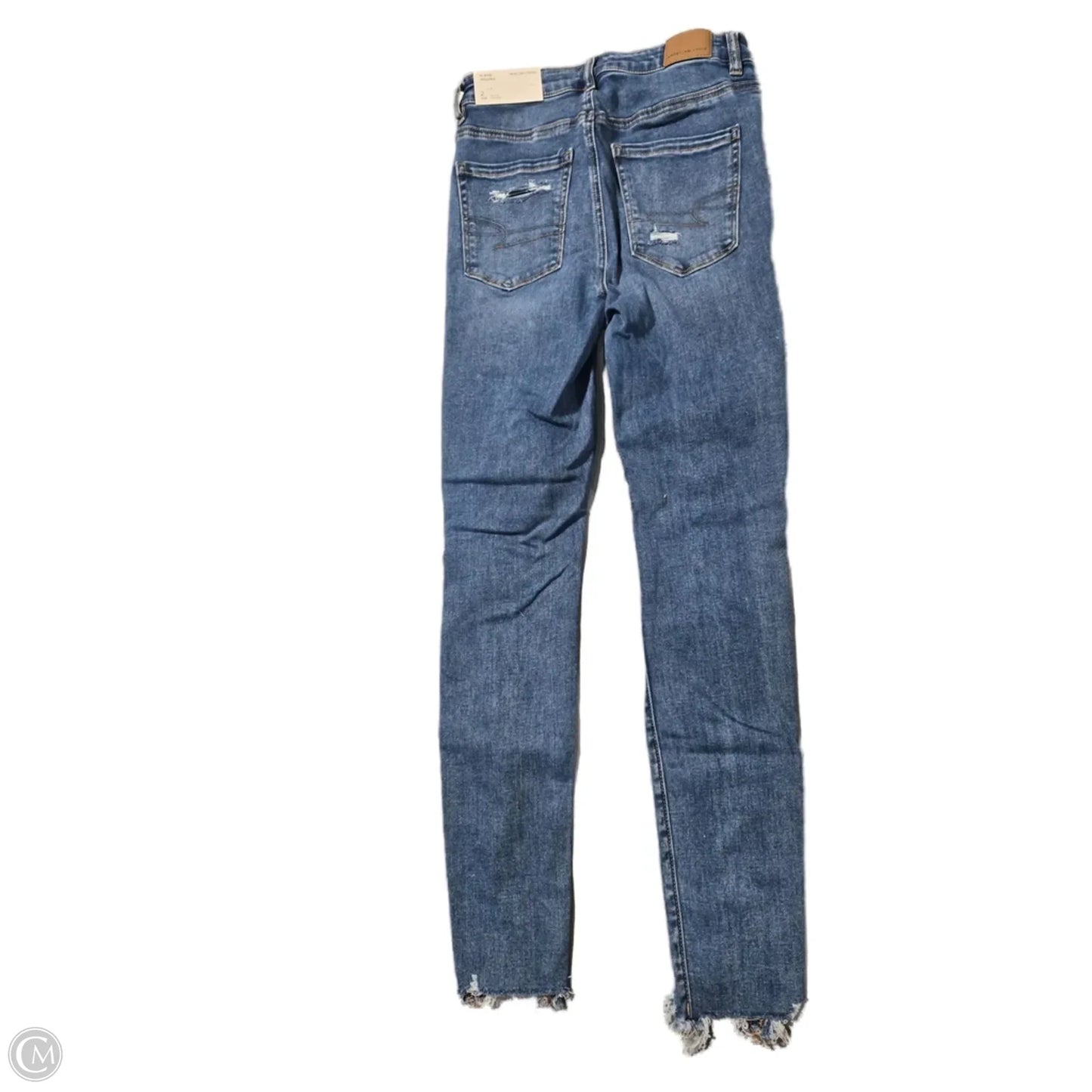 Jeans Skinny By American Eagle In Blue Denim, Size: 2