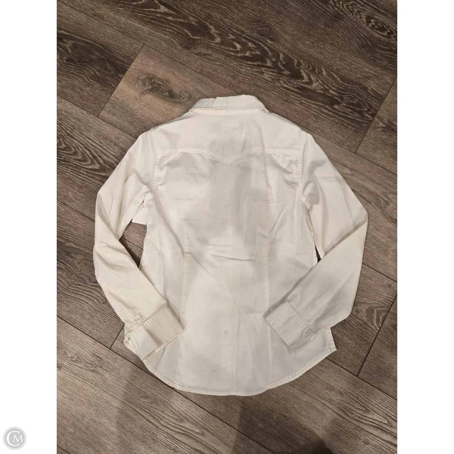 Top Long Sleeve By Levis In White, Size: M
