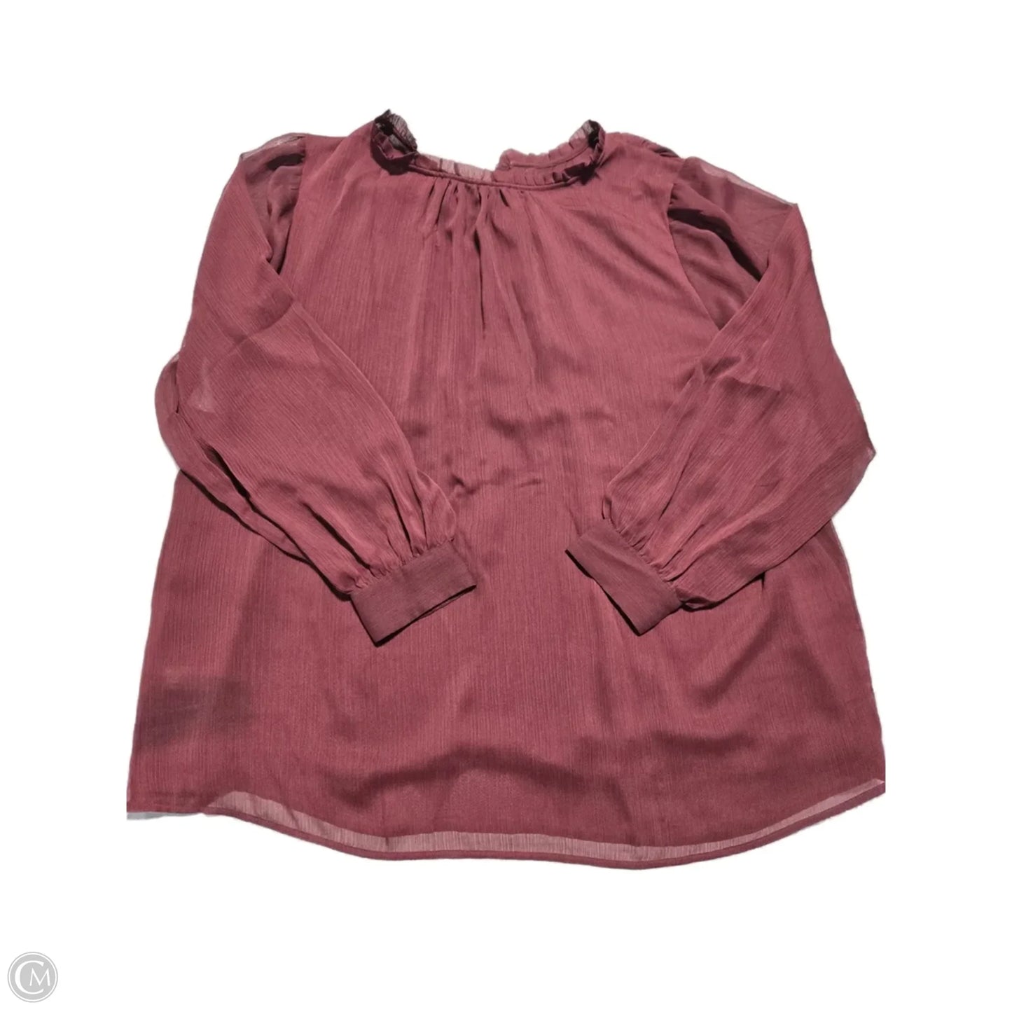Top Long Sleeve By Lane Bryant In Maroon, Size: Xl