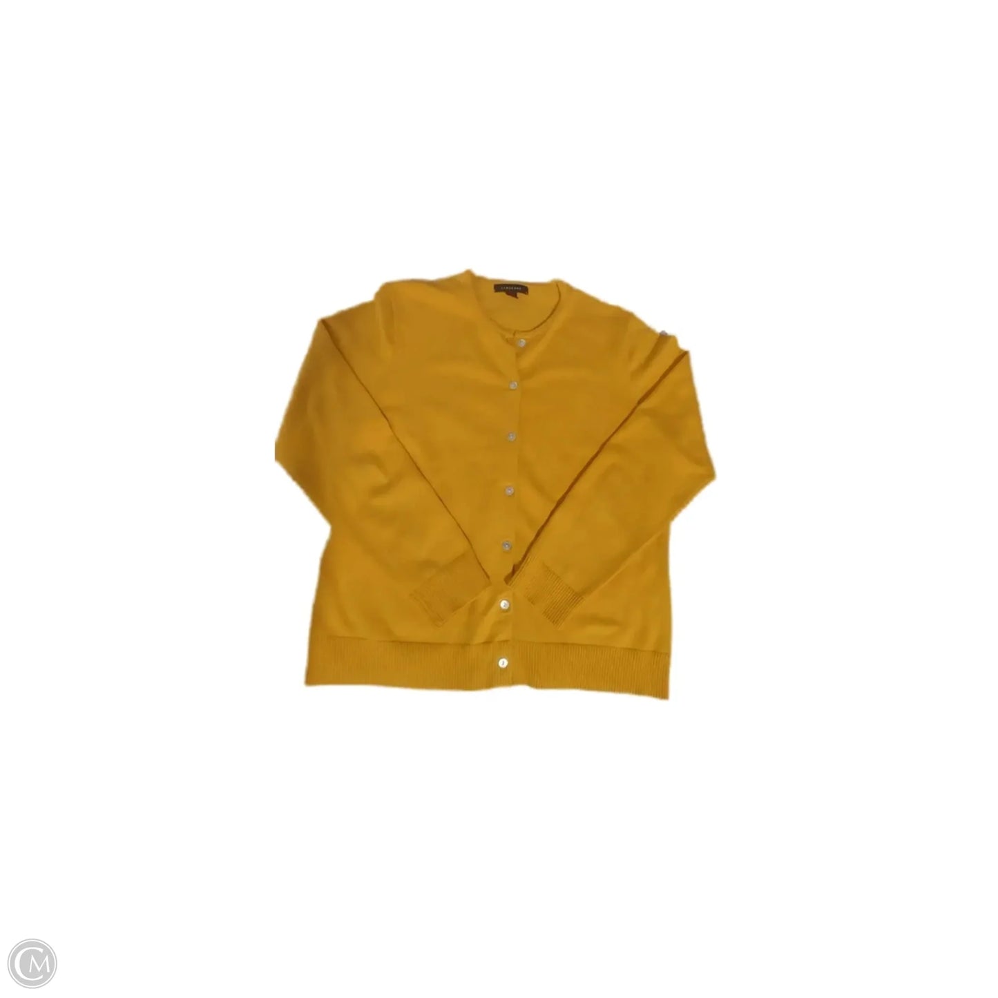 Cardigan By Lands End In Yellow, Size: M
