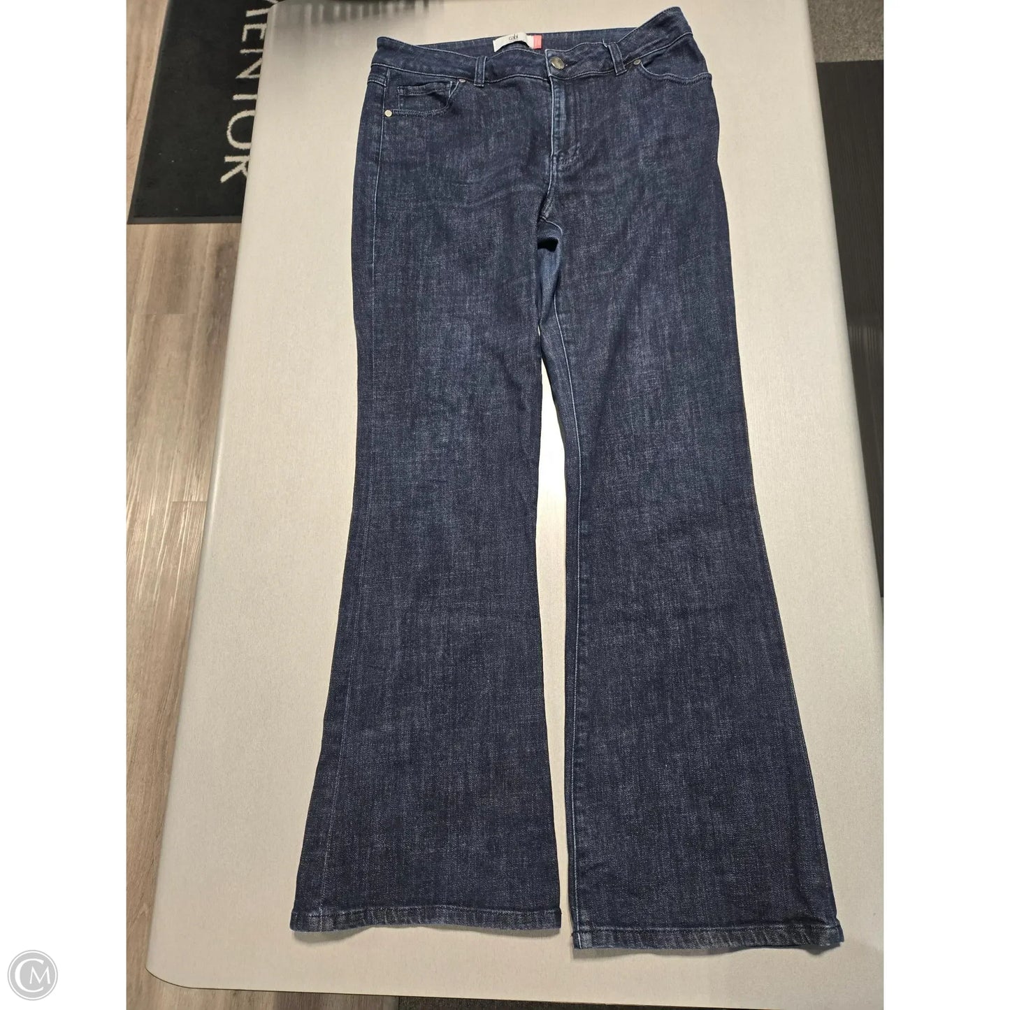 Jeans Straight By Cabi In Blue Denim, Size: 10