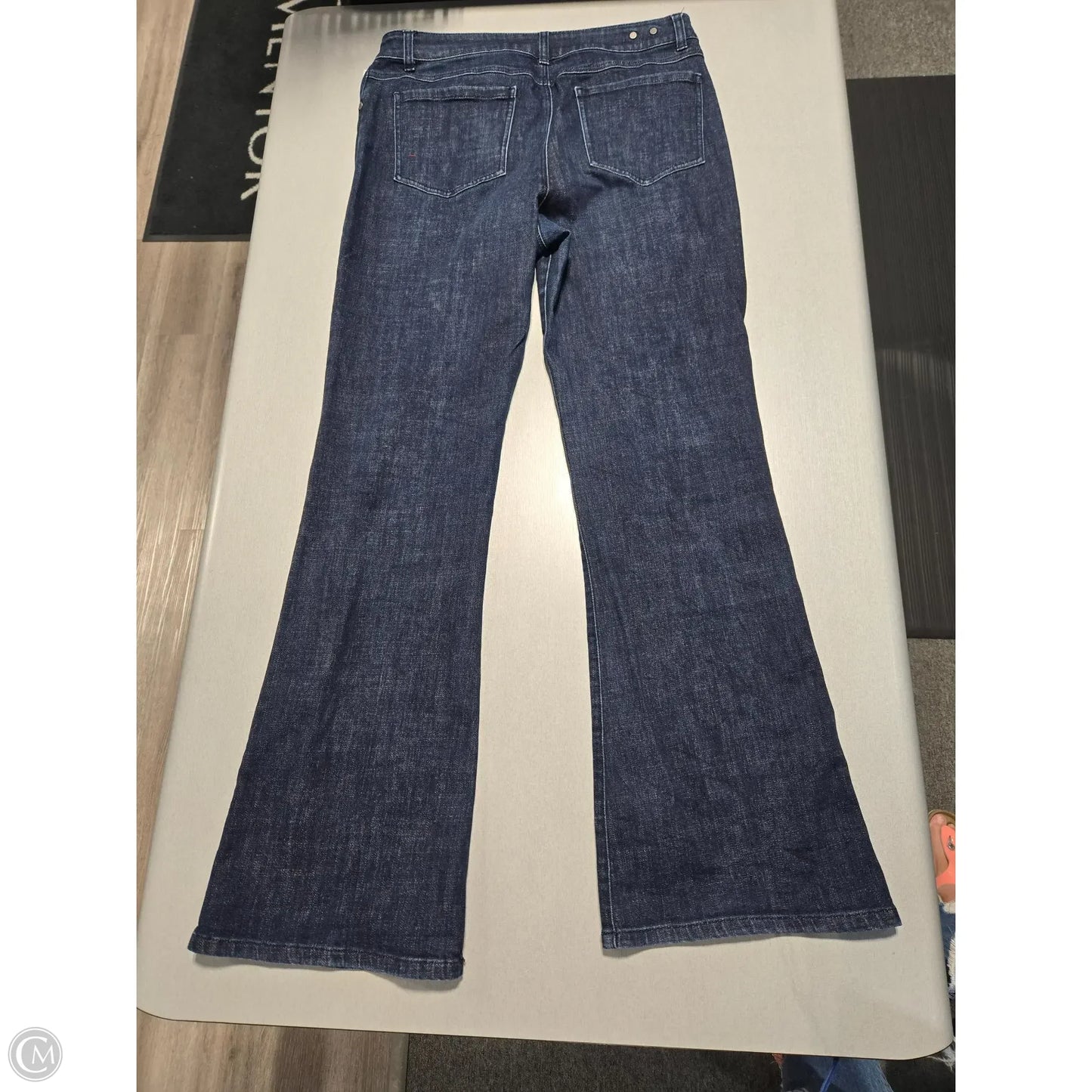 Jeans Straight By Cabi In Blue Denim, Size: 10