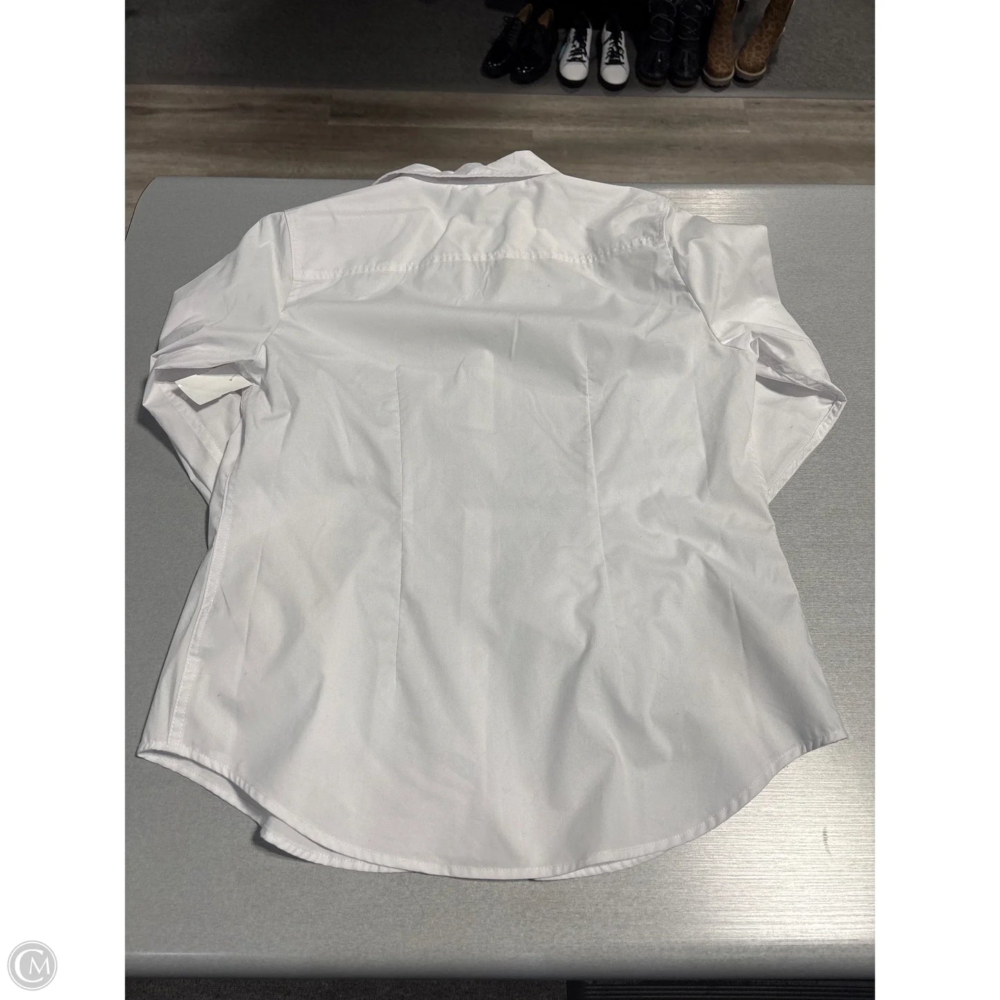 Top Long Sleeve By Time And Tru In White, Size: M