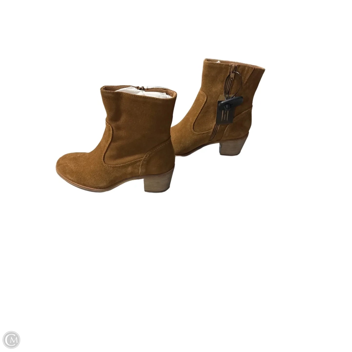 Boots Ankle Heels By Cmb In Brown, Size: 9