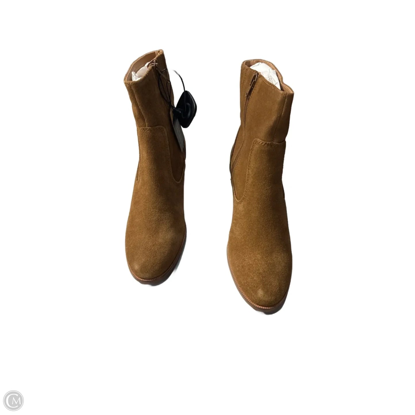 Boots Ankle Heels By Cmb In Brown, Size: 9