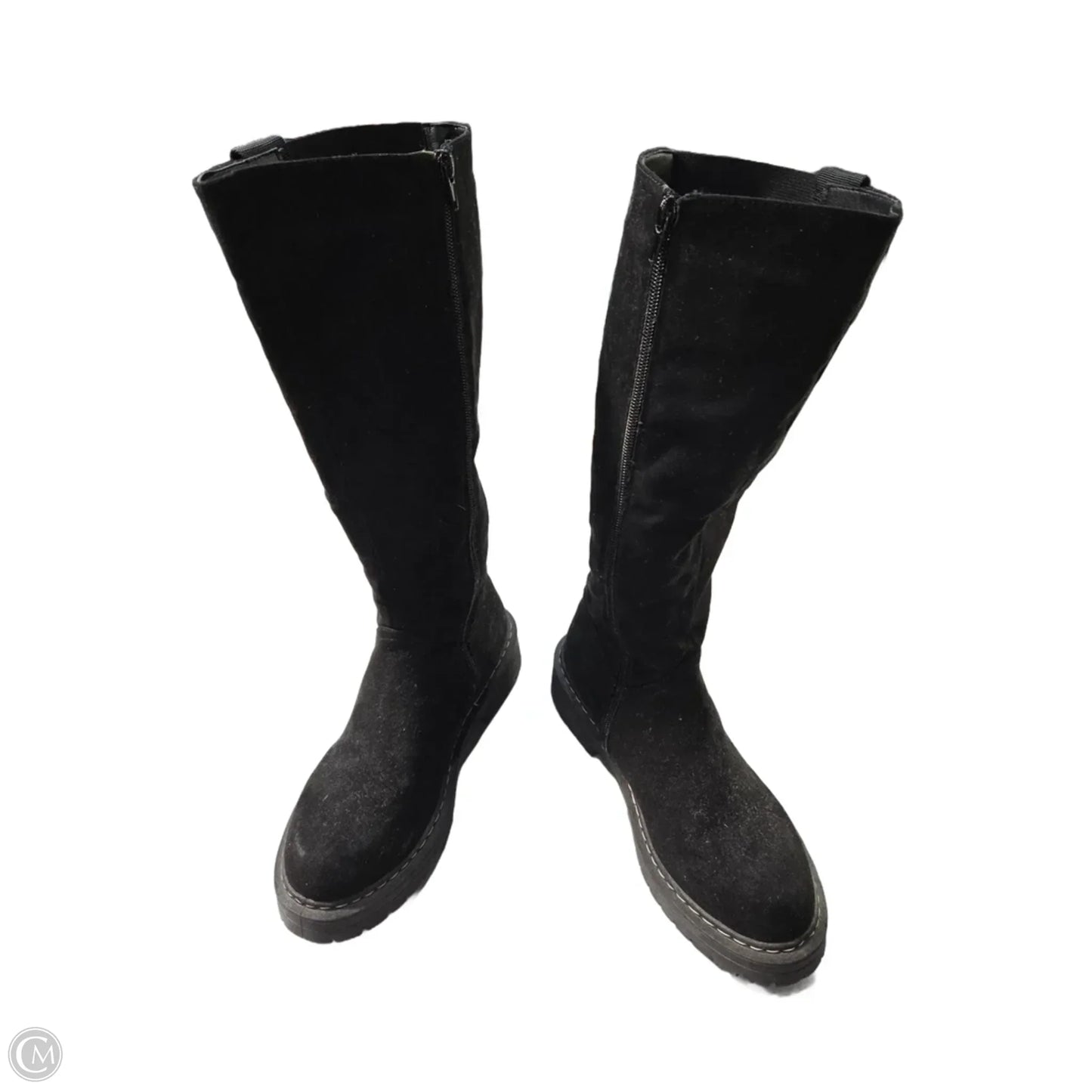 Boots Knee Flats By Sugar In Black, Size: 8