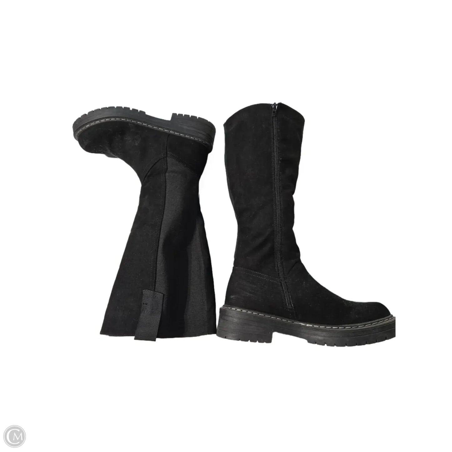 Boots Knee Flats By Sugar In Black, Size: 8