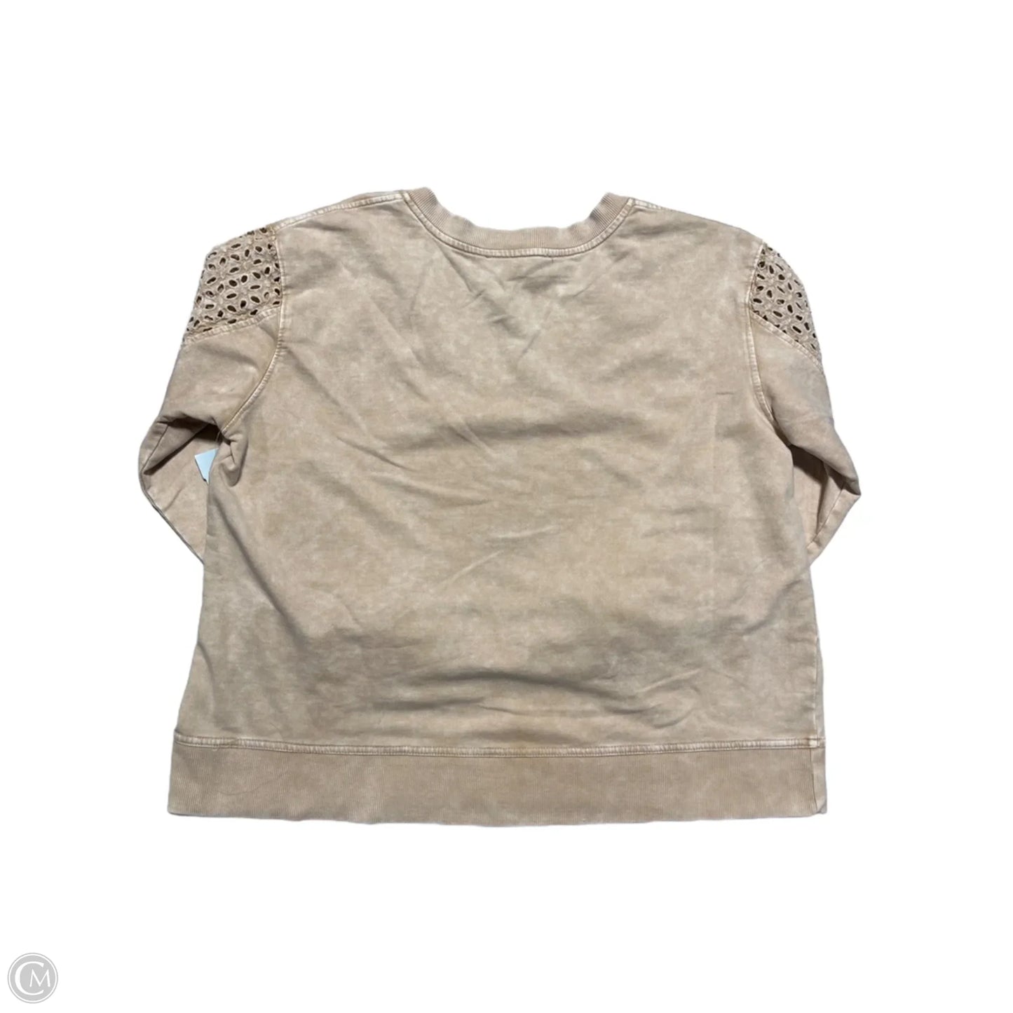 Sweatshirt Crewneck By Jane And Delancey In Tan, Size: M