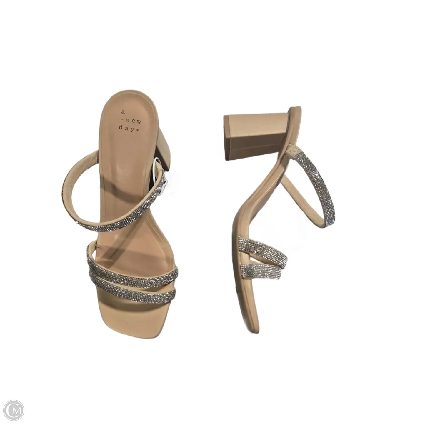 Shoes Heels Block By A New Day In Silver & Tan, Size: 9