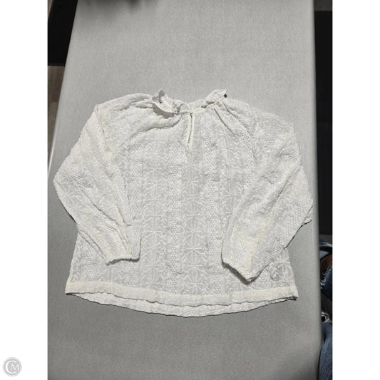 Top Long Sleeve By Old Navy In White, Size: Xs