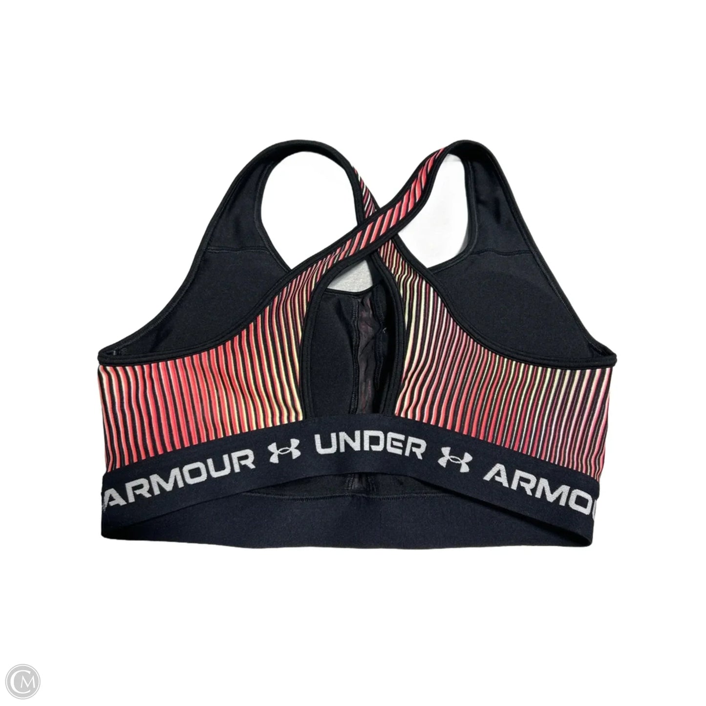 Athletic Bra By Under Armour In Striped Pattern, Size: L