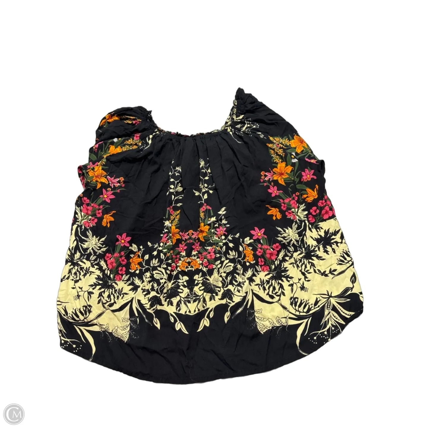 Top Short Sleeve By Cmc In Floral Print, Size: 2x