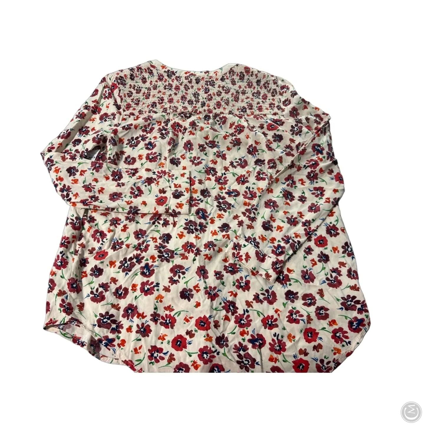 Top Long Sleeve By Beachlunchlounge In Floral Print, Size: M
