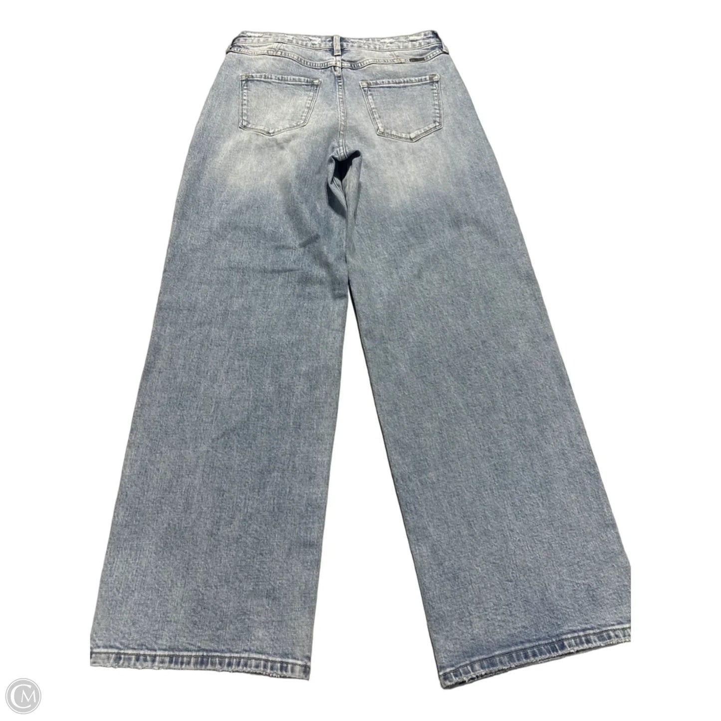 Jeans Wide Leg By Kancan In Blue Denim, Size: 8