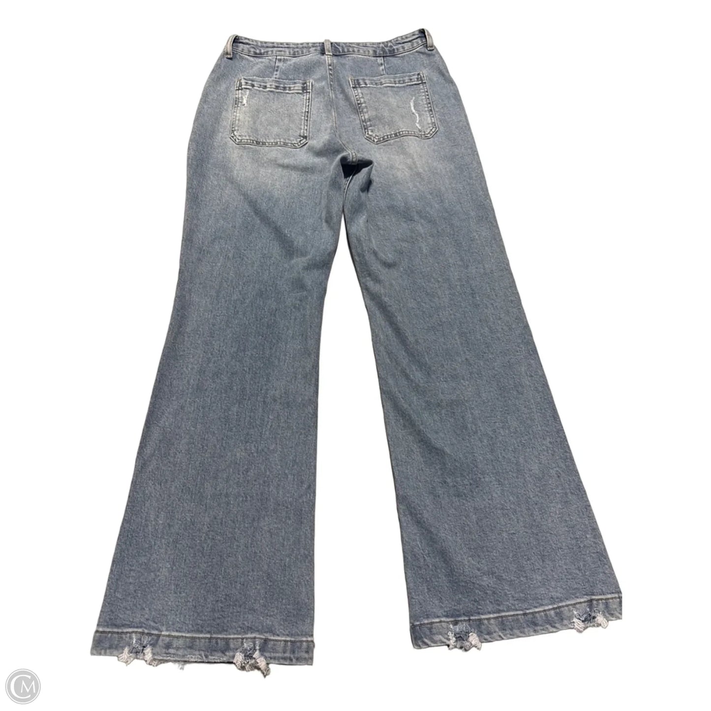 Jeans Flared By Kancan In Blue Denim, Size: 8