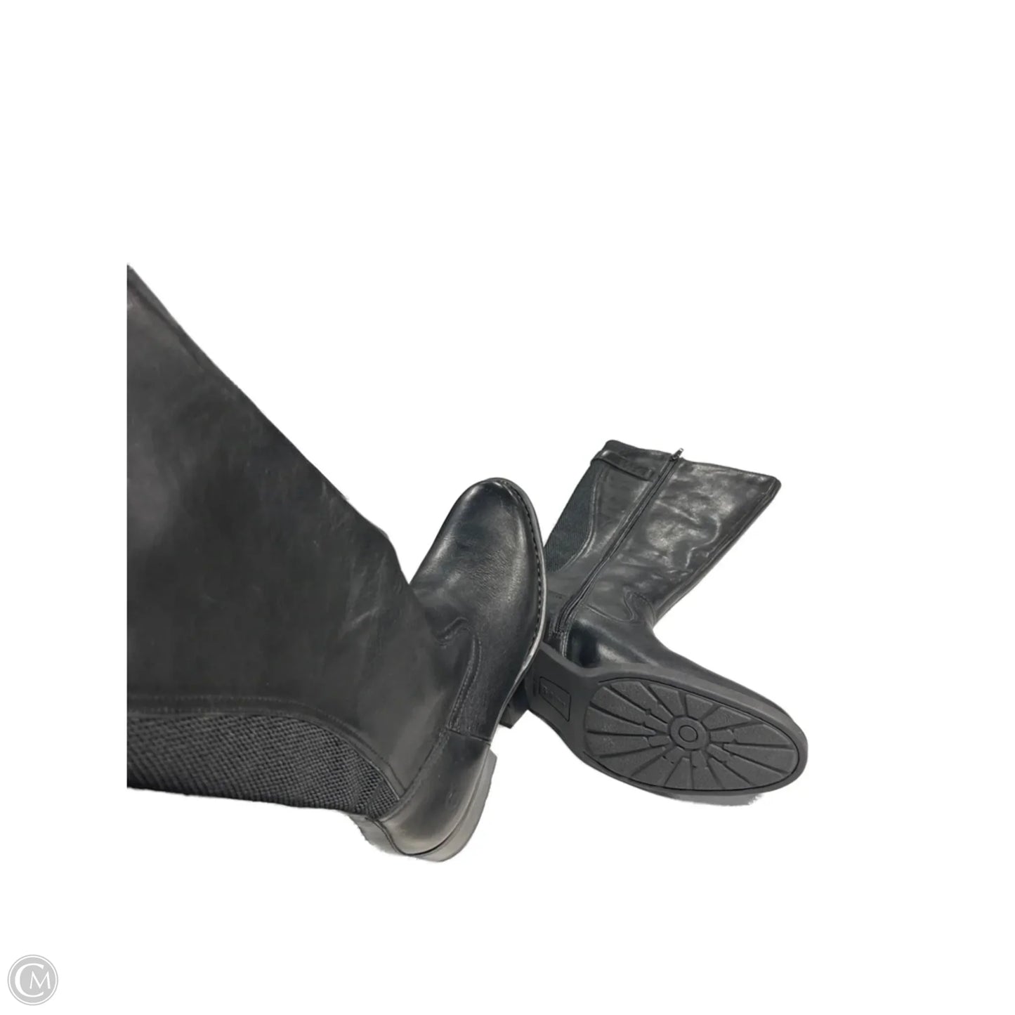 Boots Mid-calf Flats By Born In Black, Size: 9