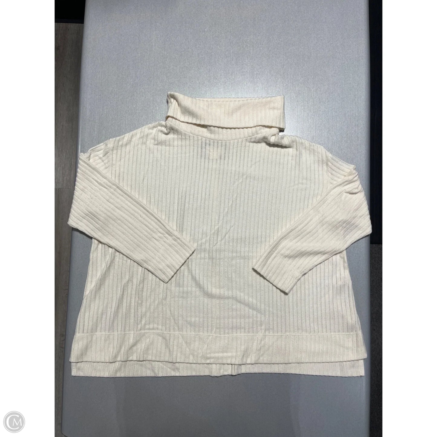 Top Long Sleeve By Maeve In Cream, Size: M