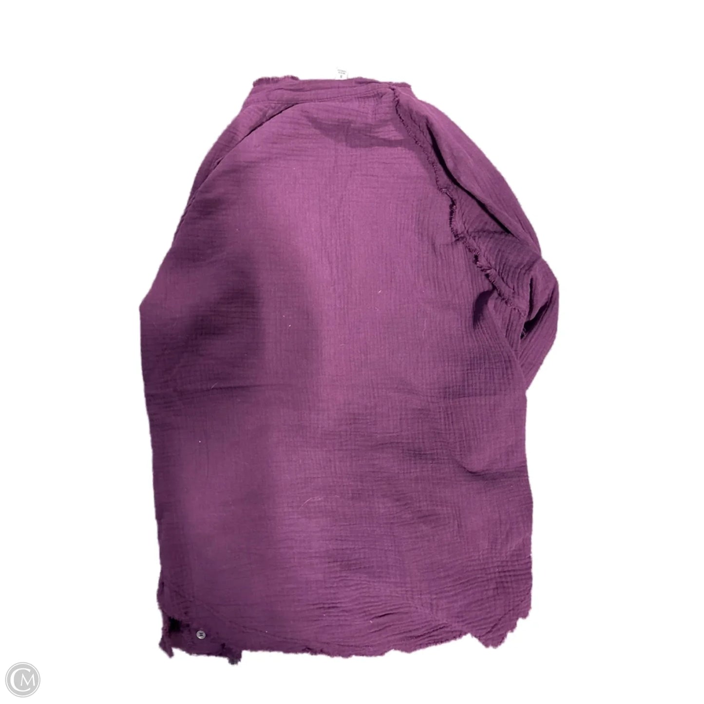 Blouse Long Sleeve By Zenana Outfitters In Purple, Size: S