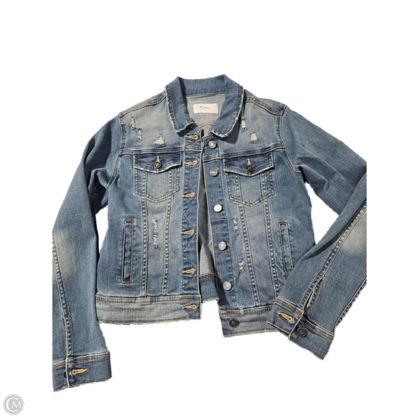 Jacket Denim By Kancan In Blue Denim, Size: M