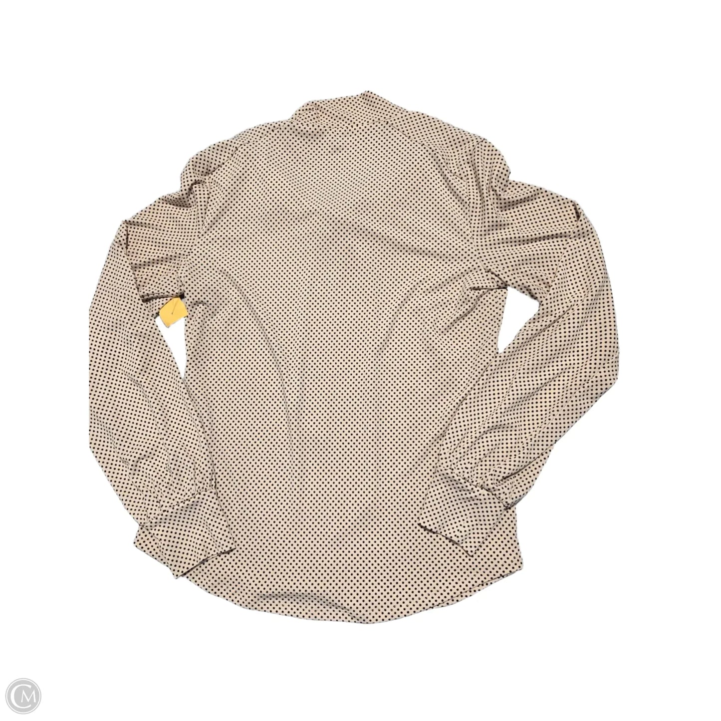 Blouse Long Sleeve By Adrianna Papell In Polkadot Pattern, Size: S