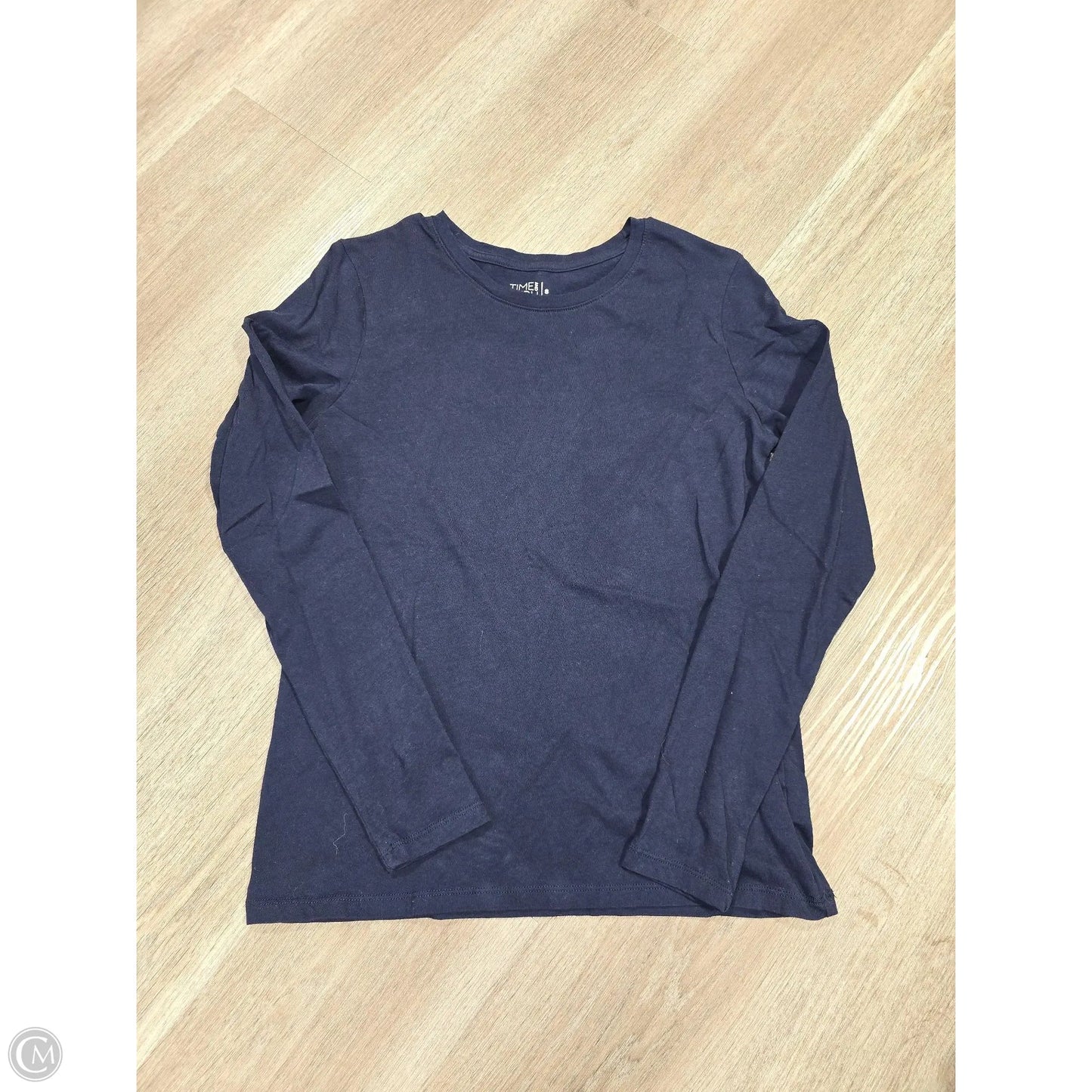 Top Long Sleeve Basic By Time And Tru In Navy, Size: 4