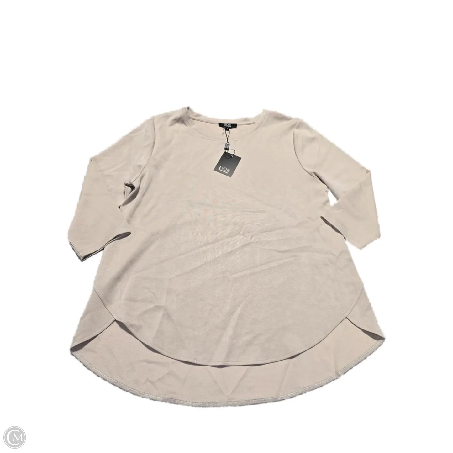 Top Long Sleeve By Cmc In Cream, Size: L