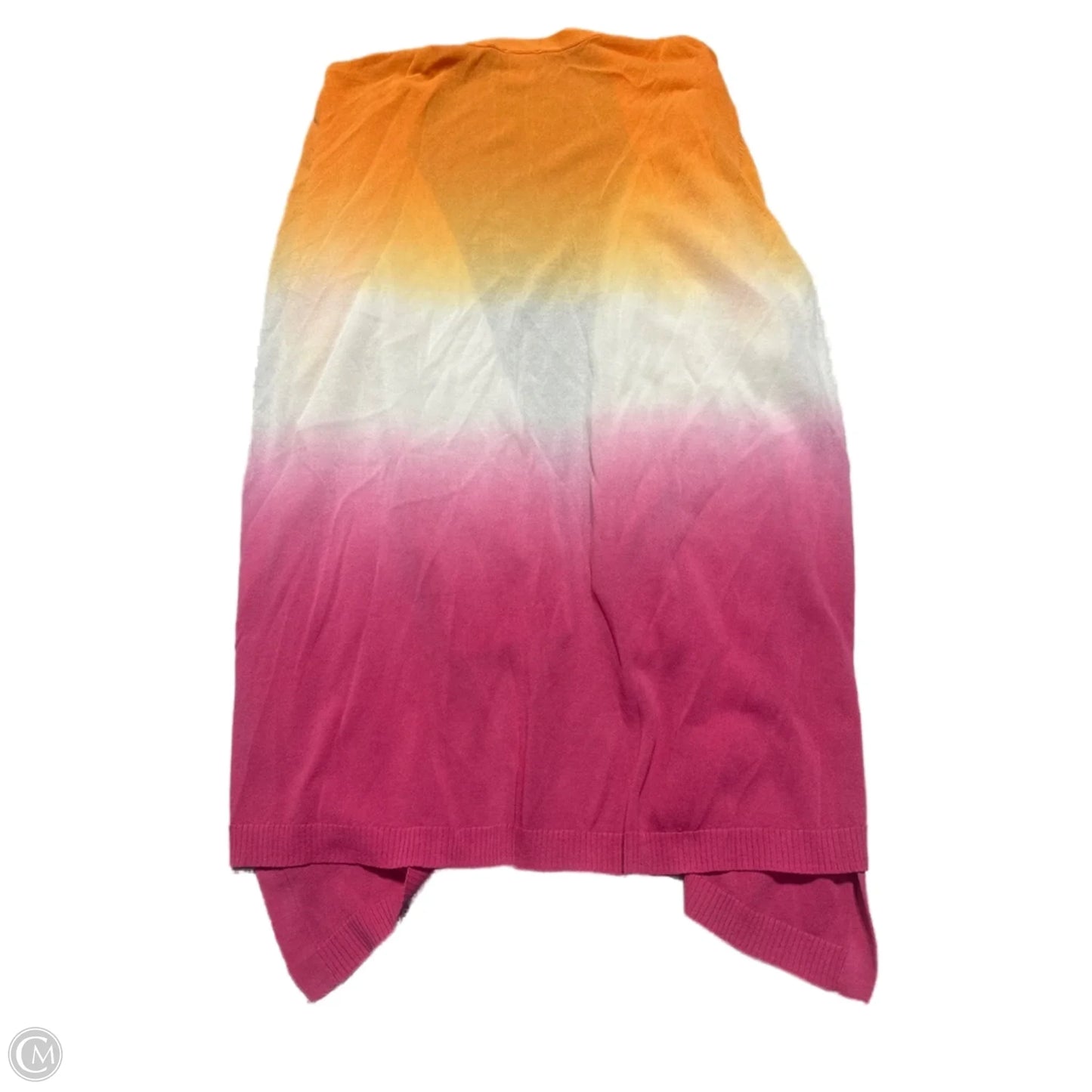 Cardigan By Chicos In Orange & Pink, Size: Xl