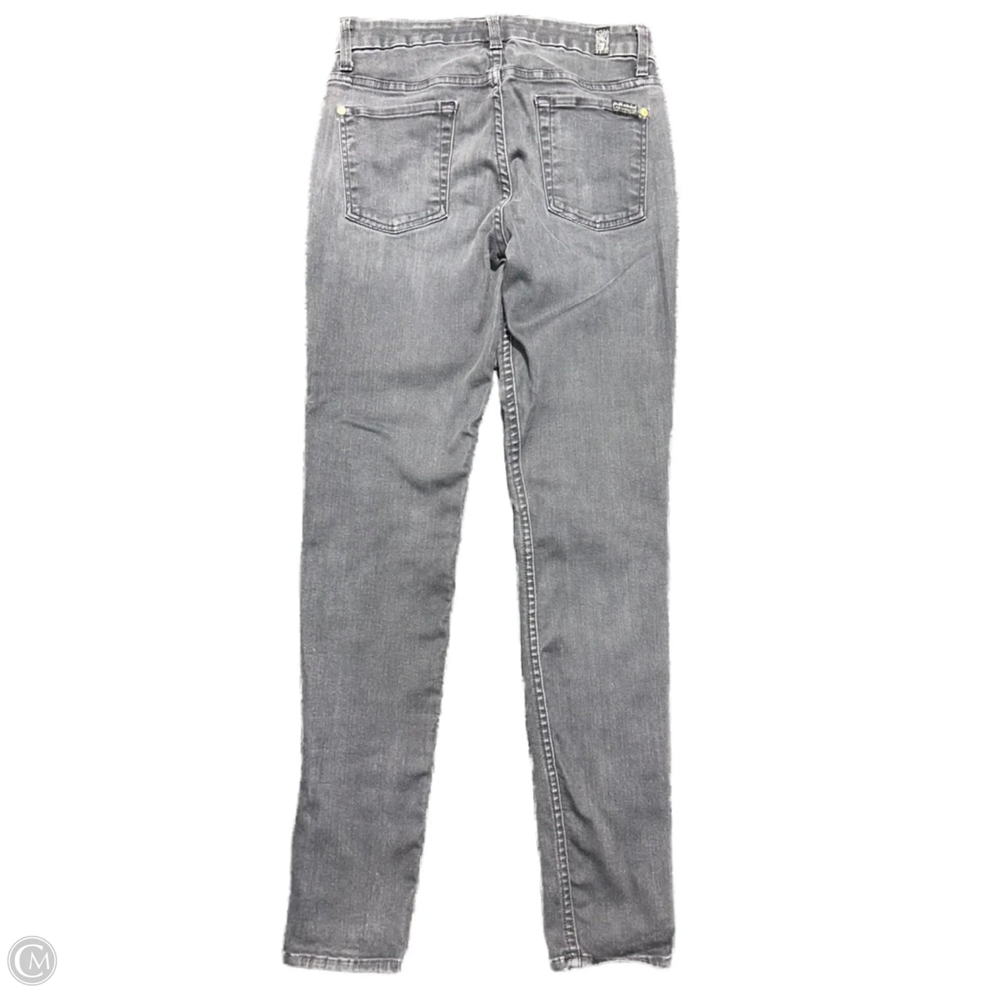 Jeans Skinny By 7 For All Mankind In Grey Denim, Size: 8