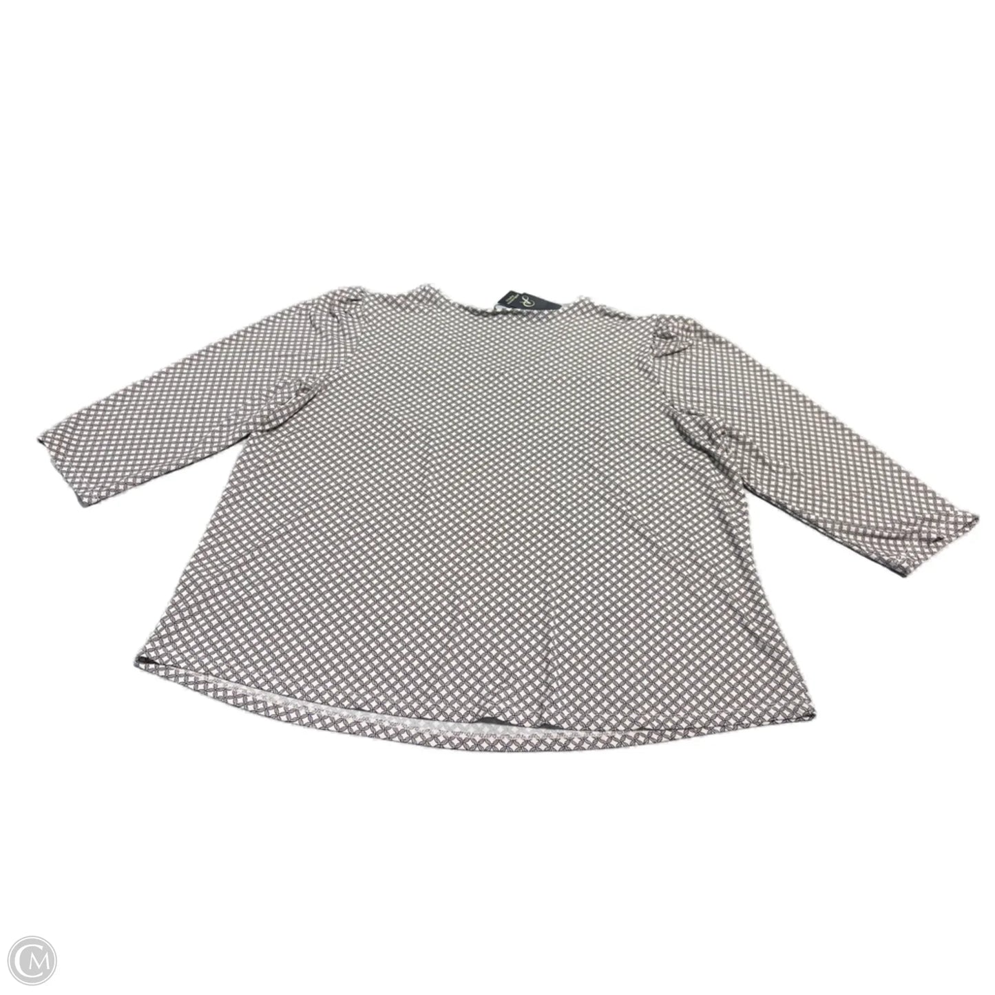 Blouse 3/4 Sleeve By Adrianna Papell In Geometric Pattern, Size: 1x
