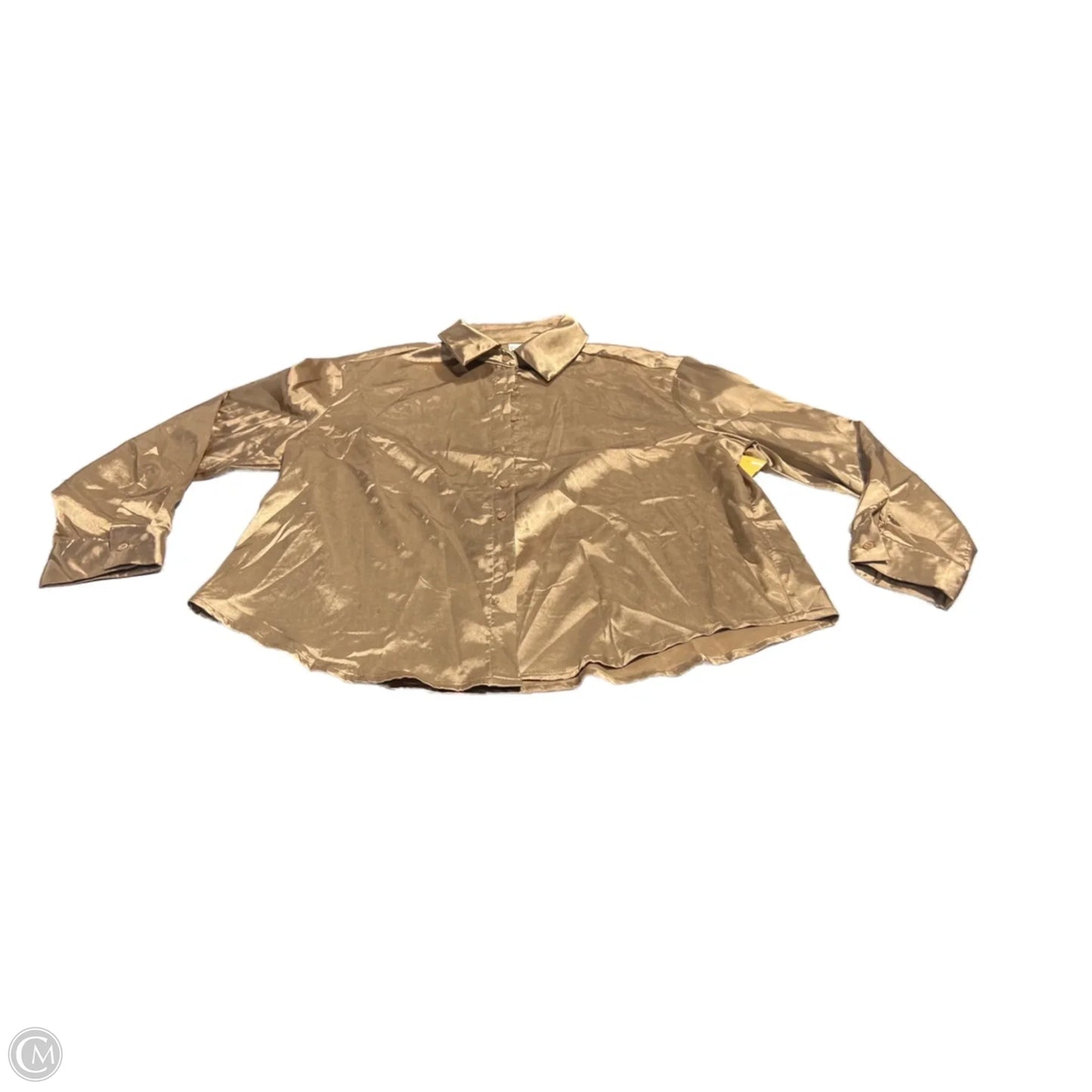 Blouse Long Sleeve By H&m In Brown, Size: M