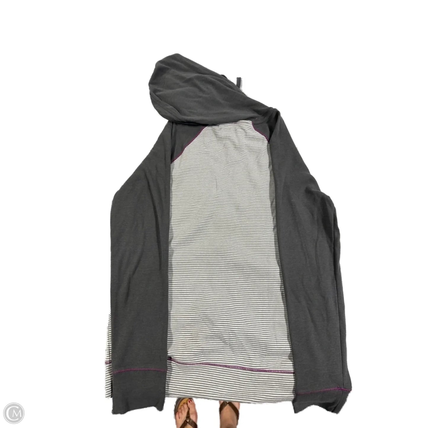 Top Long Sleeve By Eddie Bauer In Striped Pattern, Size: M