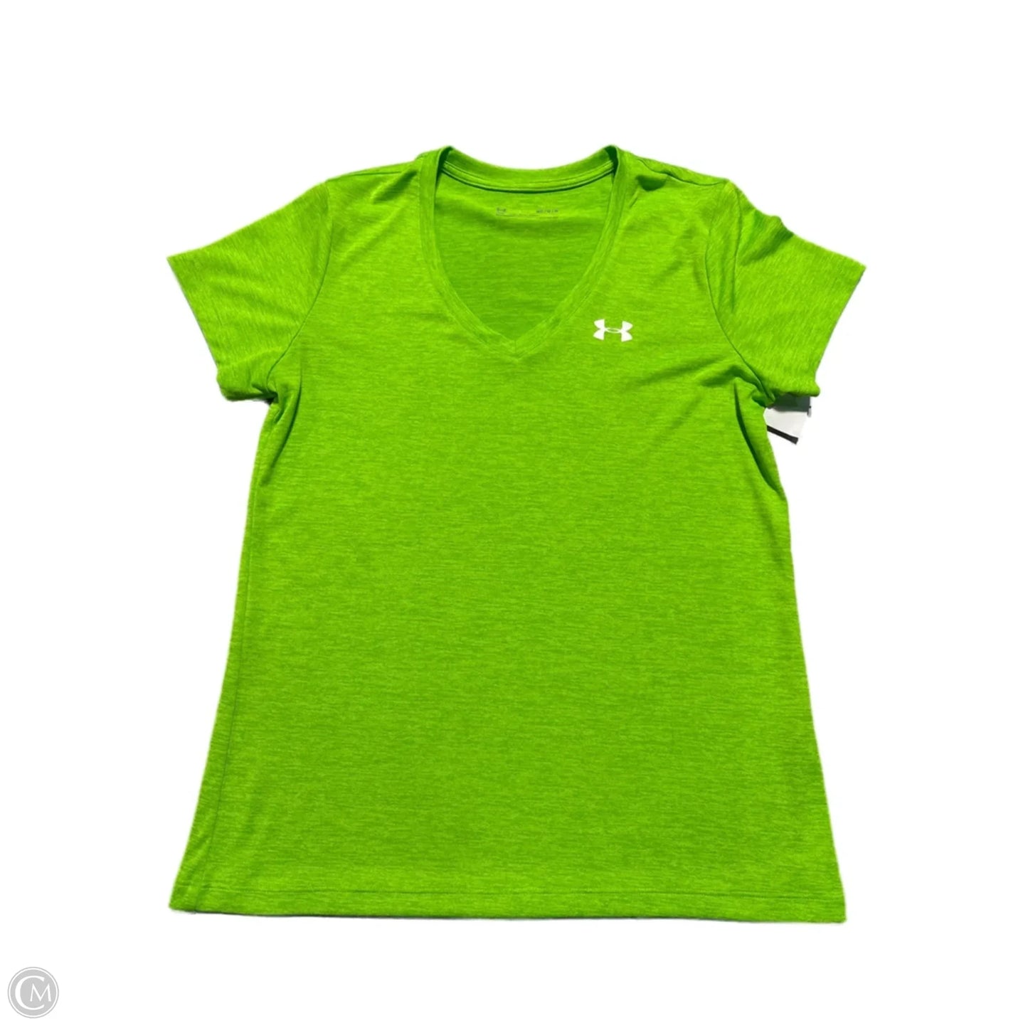 Athletic Top Short Sleeve By Under Armour In Green, Size: M