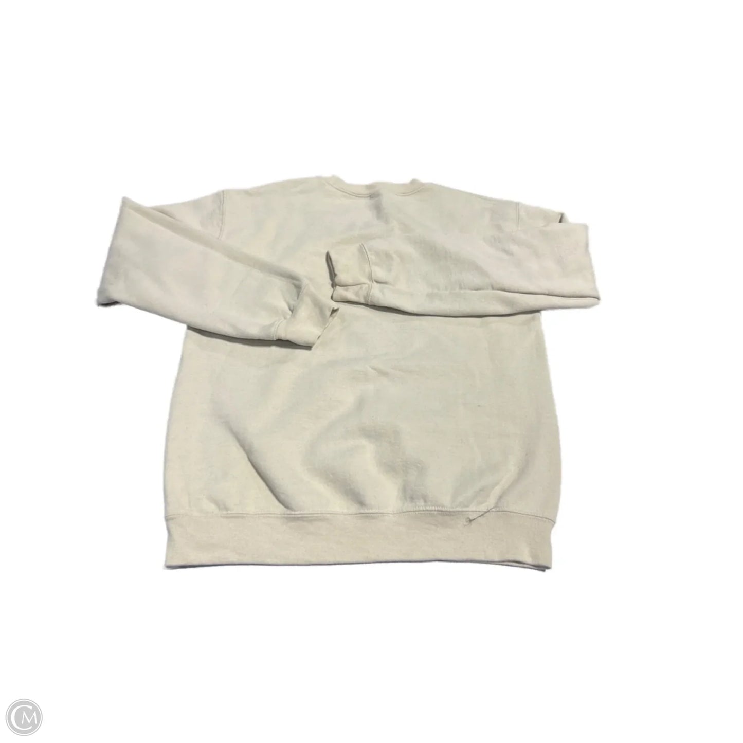 Top Long Sleeve By Gildan In Tan, Size: S