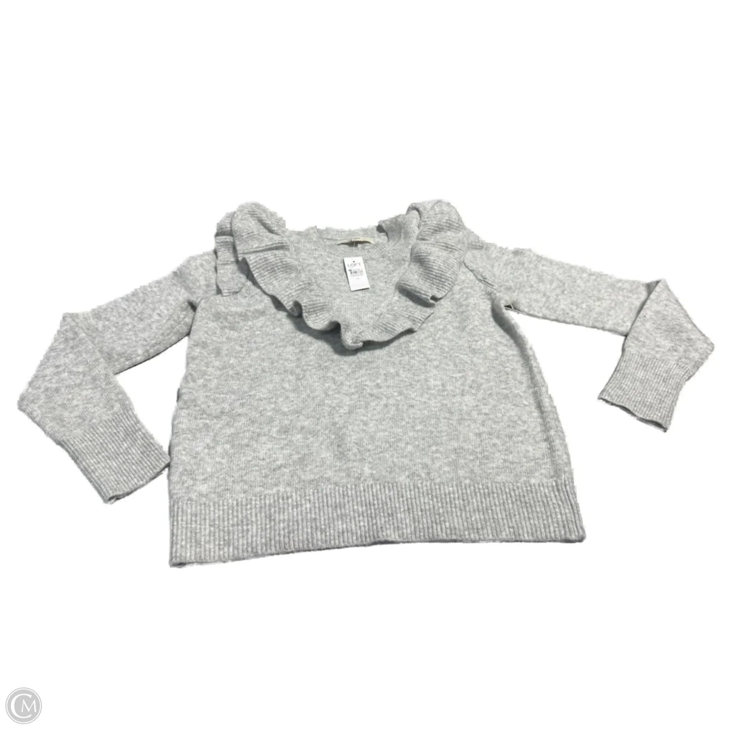 Sweater By Loft In Grey, Size: M
