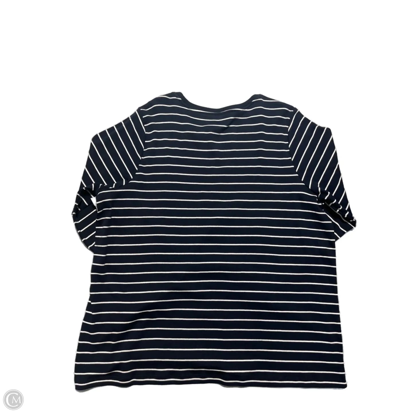 Top Long Sleeve By Cj Banks In Striped Pattern, Size: 2x