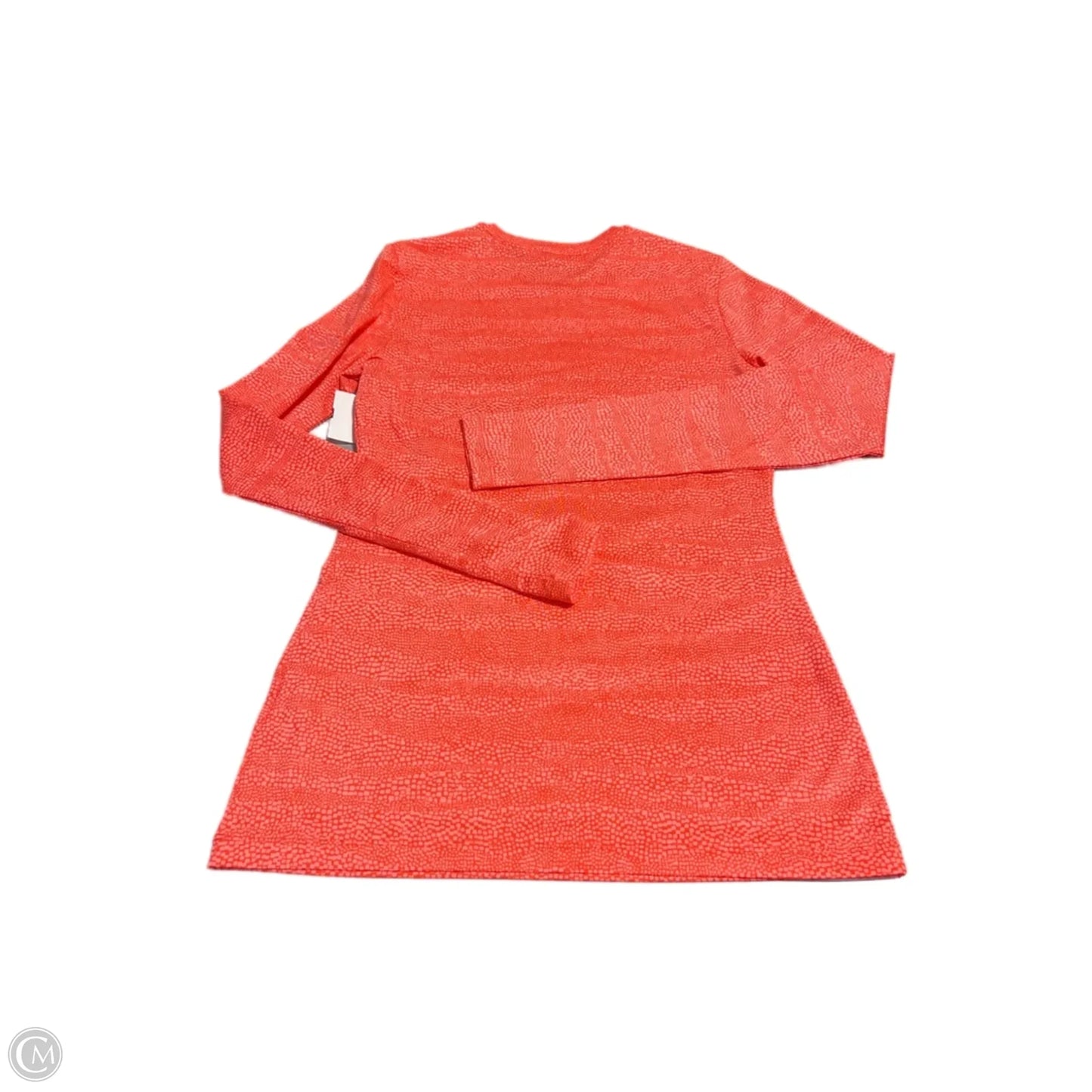 Athletic Top Long Sleeve Collar By Nike In Coral, Size: S