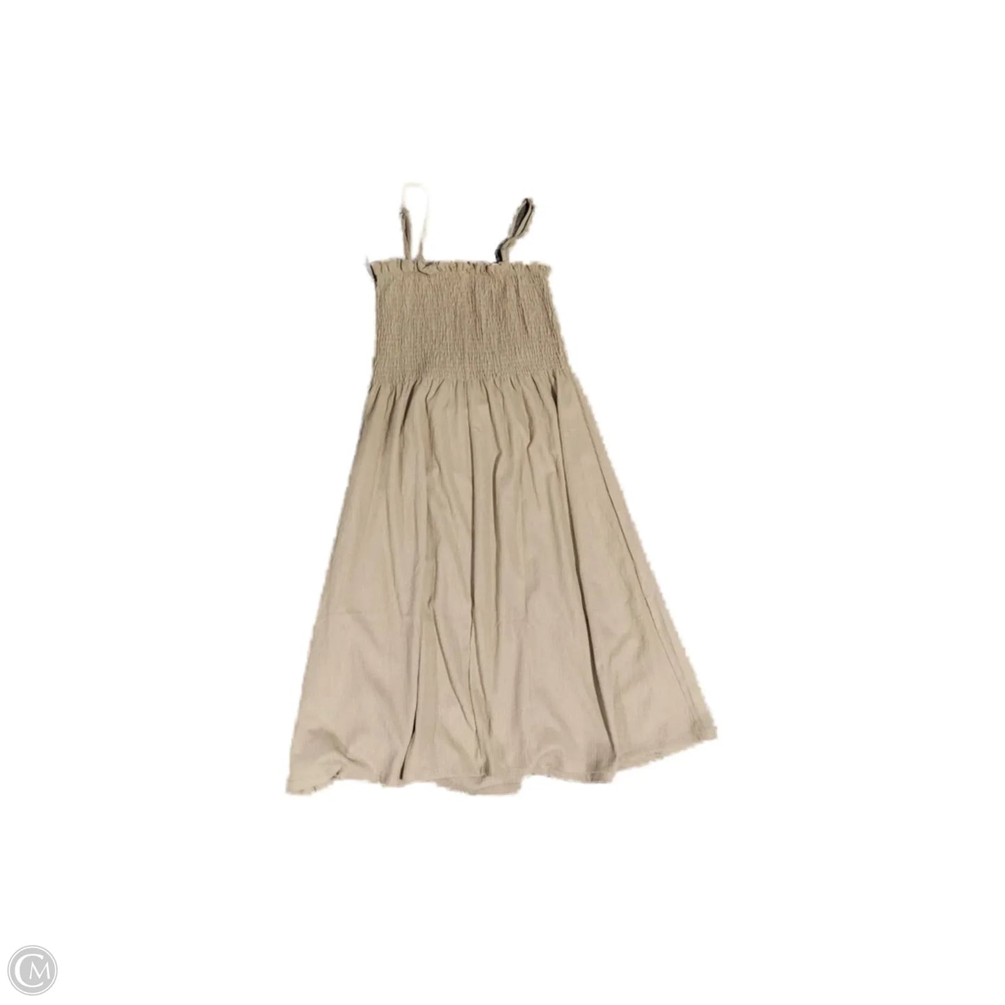 Dress Casual Midi By H&m In Tan, Size: L